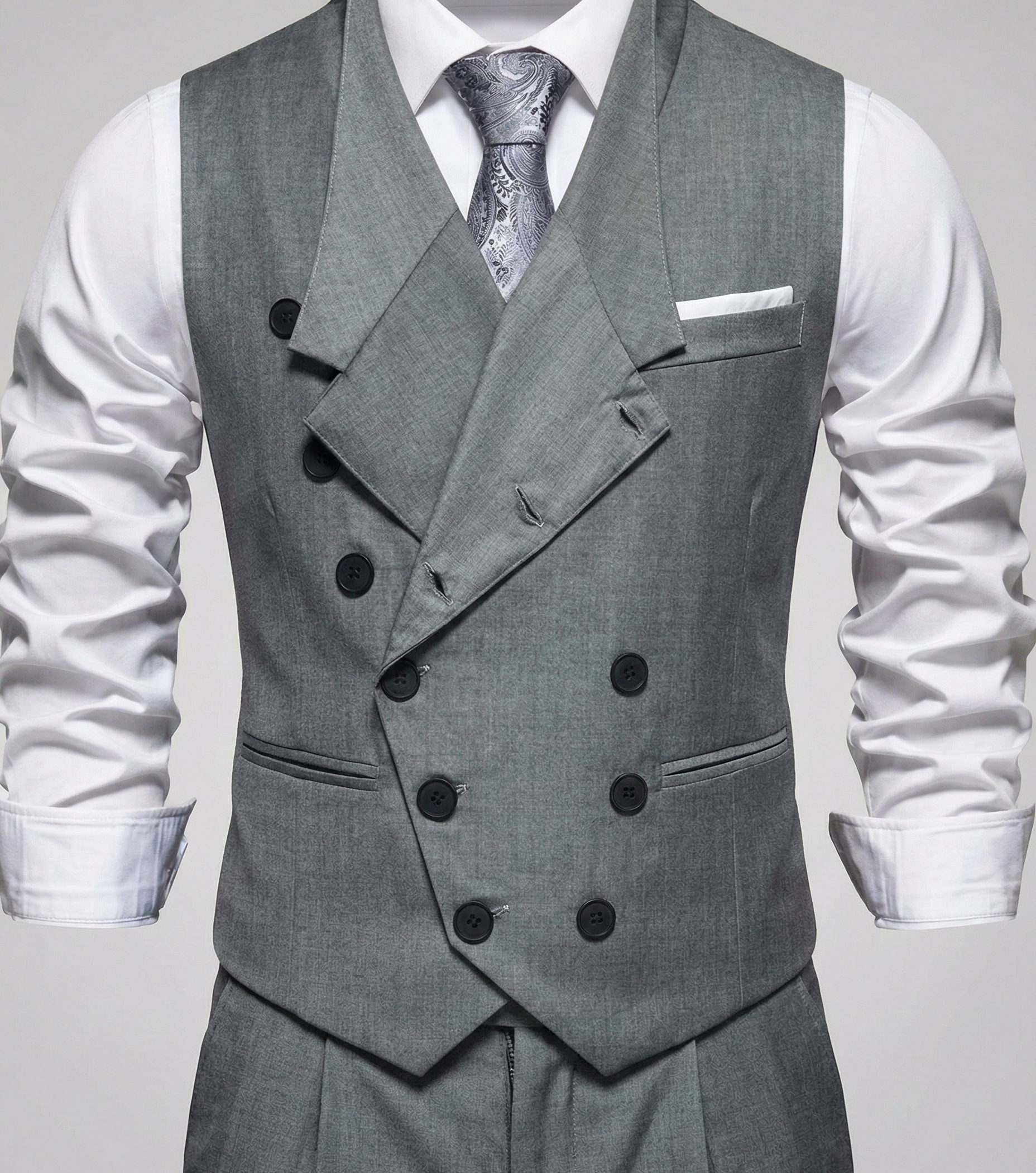 Men's Chic V-Neck Slant Single Breasted Waistcoat